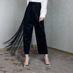 瀑布流蘇褲
