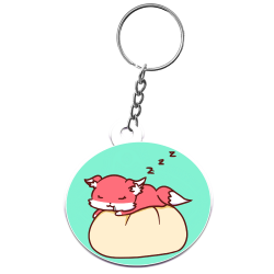 圓形吊飾-祭雪狐狸