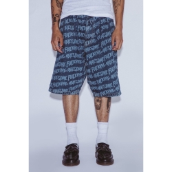 BAGGY PLEATED DENIM SHORTS (Pants)