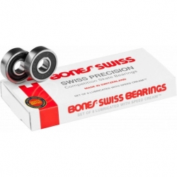 BONES® SWISS SKATEBOARD BEARINGS 8 PACK