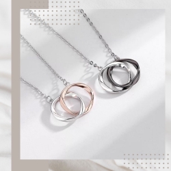 金工手作莫比烏斯雙環項鍊