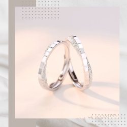 相濡以沫情侣純銀對戒