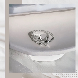 簡約星星純銀戒指