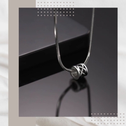 復古交織小蠻腰純銀項鍊