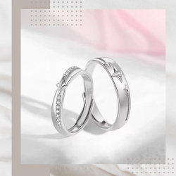 星光情侶純銀對戒