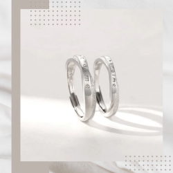 「je t'aime」情侶純銀對戒