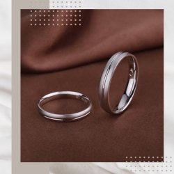 愛情軌跡情侶純銀戒指