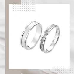 蒹葭與白露情侶純銀對戒