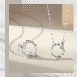 荊棘之環情侶純銀項鍊