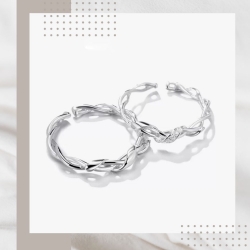 交織莫比情侶純銀對戒