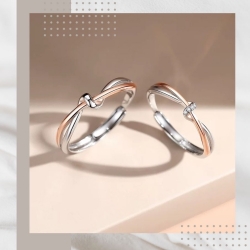 雙生結情侶純銀對戒