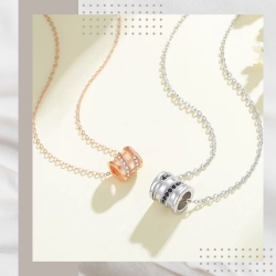 幸運之輪情侶純銀項鍊