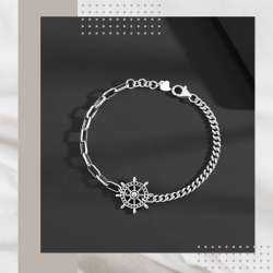 時尚船舵純銀手鍊