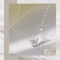 蝴蝶之愛純銀項鍊