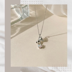 摘星小熊純銀項鍊