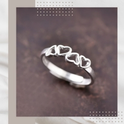 秀氣愛心純銀戒指