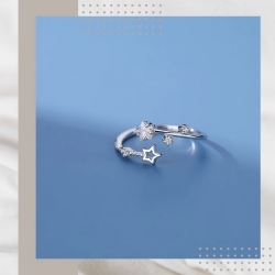 小星願純銀戒指