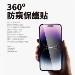 360ﾟ防窺玻璃貼玻璃貼保護貼高清亮面i15系列