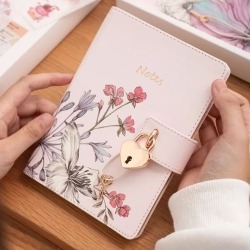 皮革 花朵 唯美 手帳筆記本