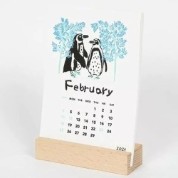 2024 Greeting Life 站立式木座桌曆