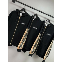 Burberry 經典款 雙袖格紋Logo 連帽外套