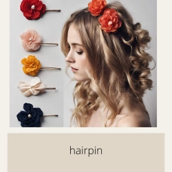 玫瑰花髮夾