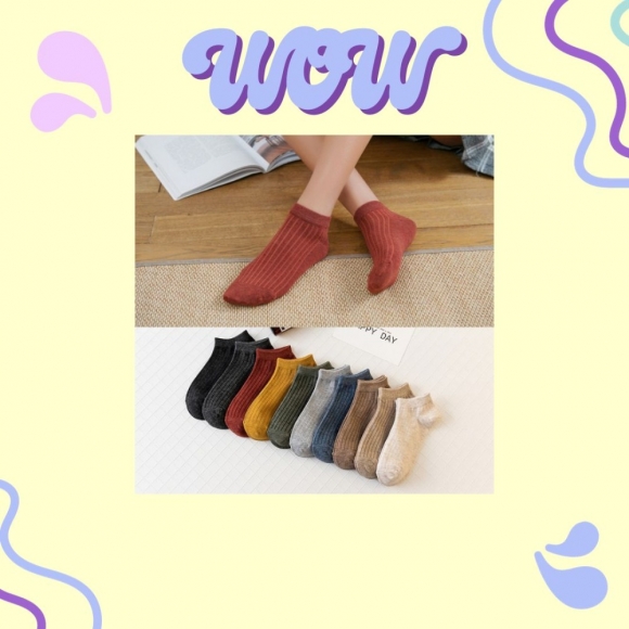 素色短襪
