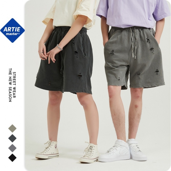ARTIE | 歐美高街風水洗做舊寬鬆短褲