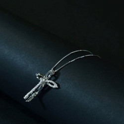 水晶十字架項鍊