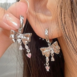 可愛蝴蝶結耳環