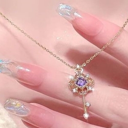 紫水晶鑰匙項鍊