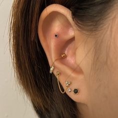 金色鍊耳環(四種