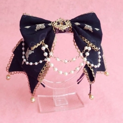 珍珠蝴蝶結(黑)