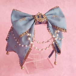 珍珠蝴蝶結(藍)
