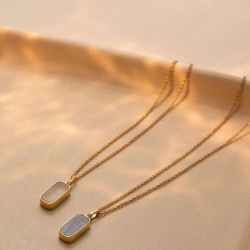 簡約金項鍊兩件套