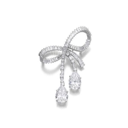 白鑽結胸針