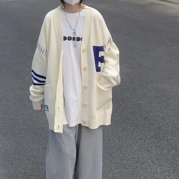【HLF JYH】法式慵懶風毛衣 外套女 春秋oversize設計感小個子日系 復古毛衣 針織開衫外套 毛衣外套
