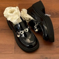 【HLF JYH】英倫鞋女 樂福鞋韓國 懶人鞋 小皮鞋 厚底樂福鞋 韓國瑪莉珍鞋 瑪莉珍鞋大尺碼 增高鞋 復古小皮鞋女英倫