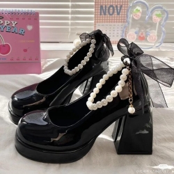 【HLF JYH】小個子防水臺厚底 粗跟 漸變色高跟鞋 復古法式 瑪麗珍鞋 百搭高跟鞋 女鞋 粗跟高跟鞋 粗跟鞋