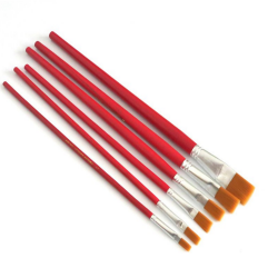 尼龍塗色畫筆套裝 6支裝 上色筆 模型制作丙烯塗色筆制作工具