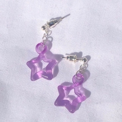 紫軟糖耳環