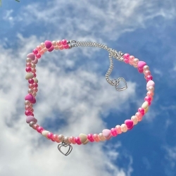 夏奇拉粉色項鍊