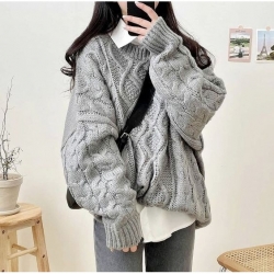 麻花針織上衣