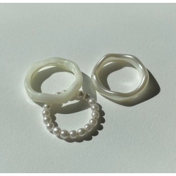 氣質珍珠波浪戒指