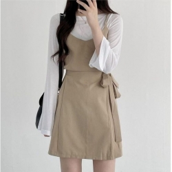 假兩件吊帶洋裝