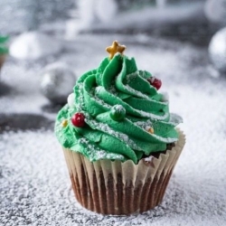 聖誕小樹杯子蛋糕