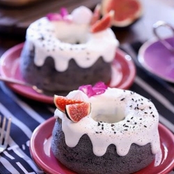 黑芝麻迷你戚風蛋糕