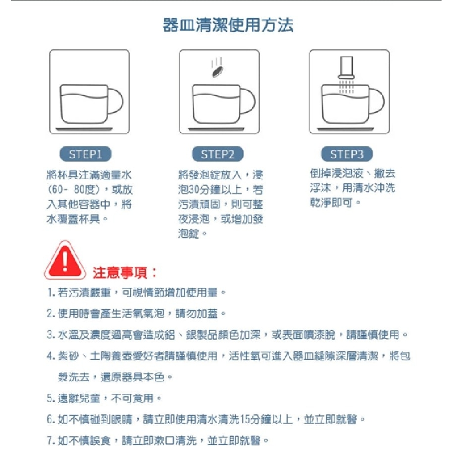 高效能活氧除垢發泡清潔錠 (6/7-6/18 慶端午，會員價再享88折）
