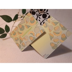 水果鸚鵡明信片-哈密瓜