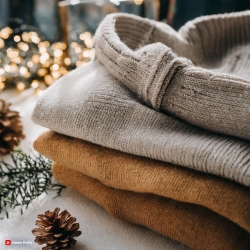 厚實感素色羊毛毛衣